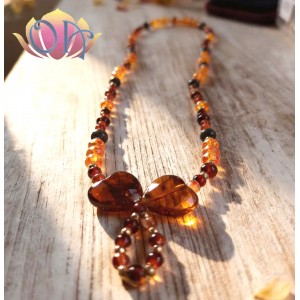 COLAR BOHO HOLISTIC - AMBAR SANGUE DE DRAGÃO